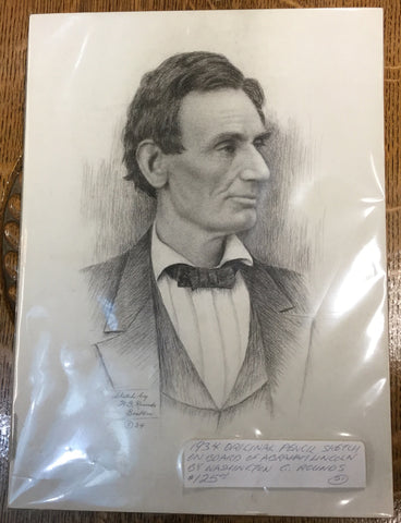 Abraham Lincoln Original Pencil Sketch