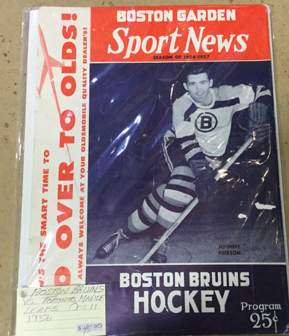 Boston Bruins Sports News Program 1956