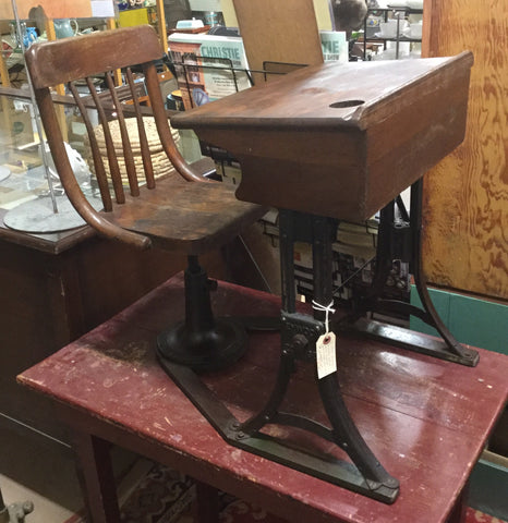 1900 School Desk And Chair