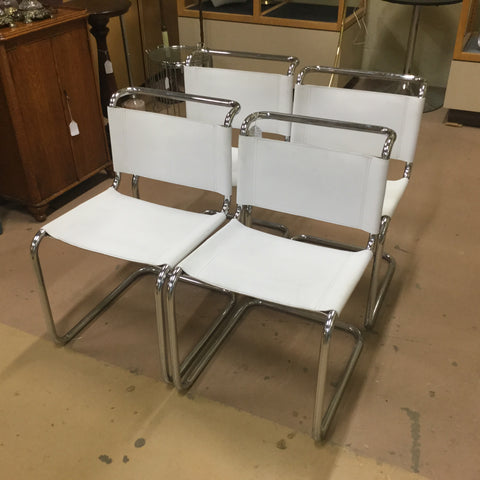 4 Chrome Bauhaus Style Chairs