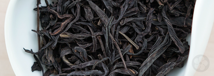 Dry tea leaves of the Mi Lan Xiang variety, bred to cultivate specific fruity and floral flavors