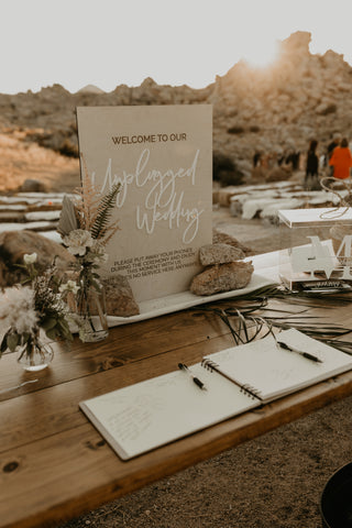 Unplugged Wedding Sign