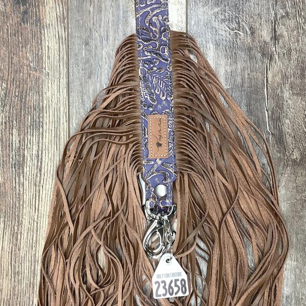 Western Mini Leather Fringe Strap 48 #24708