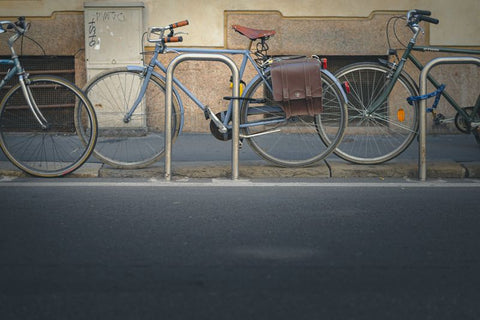 Bicycle locked up on street