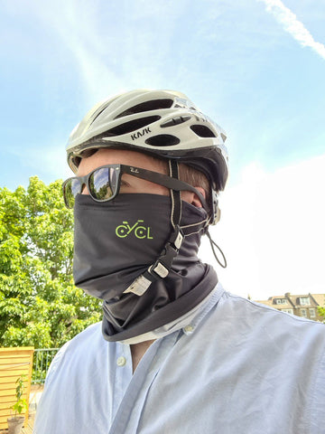 Man wearing FaceGuard Tube Scarf