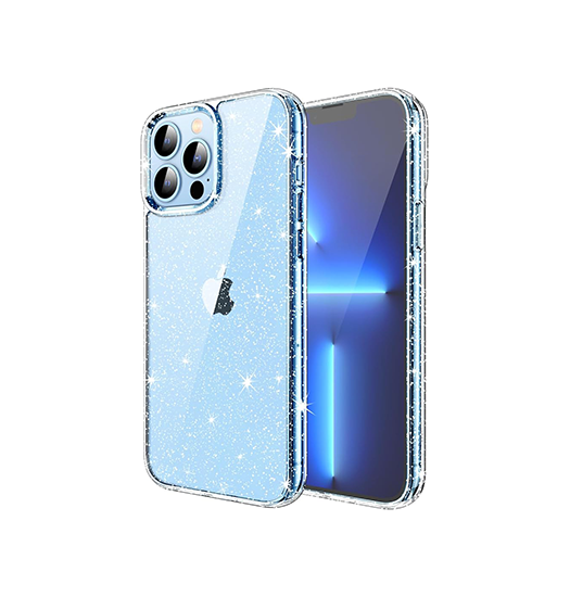 Billede af iPhone 11 Pro - DeLX&trade; Glitter Silikone Cover - Sølv