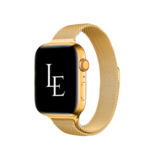 Billede af Apple Watch (42/44/SE/45mm & Ultra) - L'Empiri&trade; Milanese Thin Loop - Guld