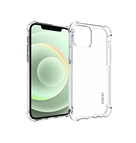 Billede af iPhone 12 - ENKAY&trade; Silent Stødsikker Silikone Cover - Klar