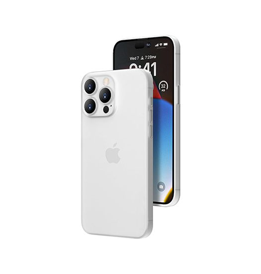 Billede af iPhone 14 Pro Max - Ultratynd Matte Series Cover V.2.0 - Hvid/Klar