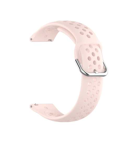 Se Samsung Galaxy Watch 6 Classic (43/47mm) - 4Run&trade; Silikone Løbe Sportsrem - Pink hos DeluxeCovers