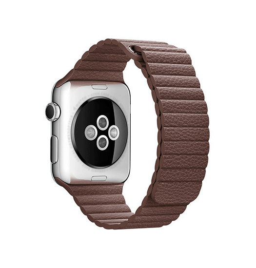 Billede af Apple Watch (42/44/SE/45mm & Ultra) - Valence&trade; Loop Læder Rem - Mørkebrun