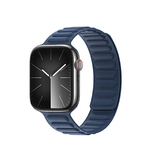 Se Apple Watch (42/44/SE/45mm & Ultra) - DUX DUCIS® Twill Magnetisk Rem - Navy hos DeluxeCovers