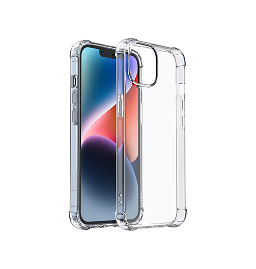 Billede af iPhone 12 - Silent Stødsikker Silikone Cover - Gennemsigtig