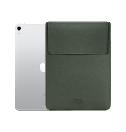 Billede af iPad Pro 11" (2018) - BUBM® - Vertigo Læder Sleeve / Cover - Mørkegrøn