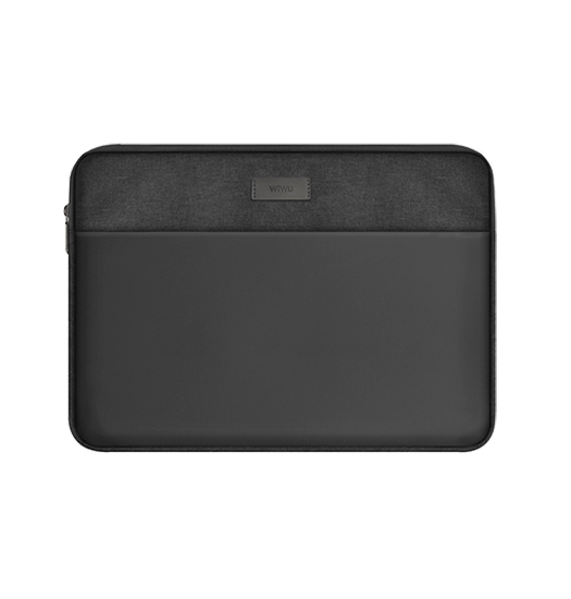 Se MacBook Pro/Air 15" - WIWU&trade; Minimalist Polyester Sleeve - Sort hos DeluxeCovers