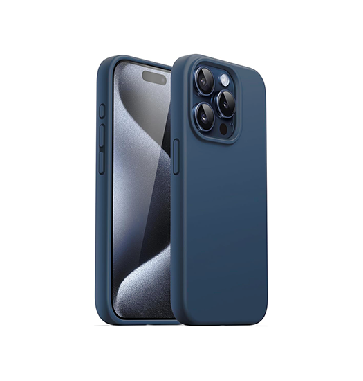 Billede af iPhone 15 Pro Max - Deluxe&trade; Soft Touch Silikone Cover - Blå