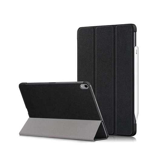 Billede af iPad Air 4/5 (2020/2022) - NX Design&trade; Smart Trifold Læder Cover - Sort