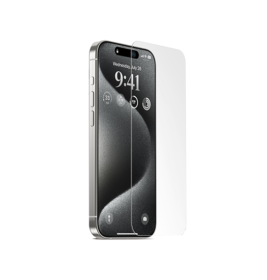 Se iPhone 15 Pro Max - NuGlas&trade; 9H Beskyttelsesglas (Hærdet glas) hos DeluxeCovers