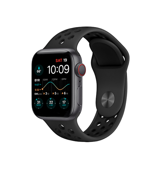 Se Apple Watch (42/44/SE/45mm & Ultra) - 4Run&trade; Silikone Løbe Sportsrem - Sort hos DeluxeCovers