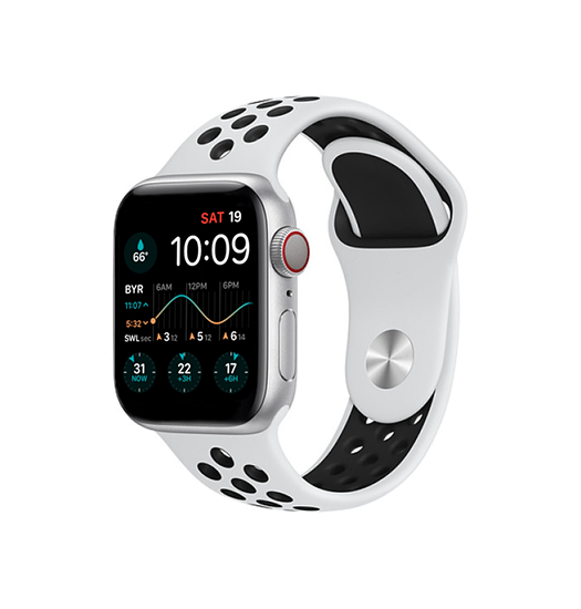 Se Apple Watch (42/44/SE/45mm & Ultra) - 4Run&trade; Silikone Løbe Sportsrem - Hvid hos DeluxeCovers