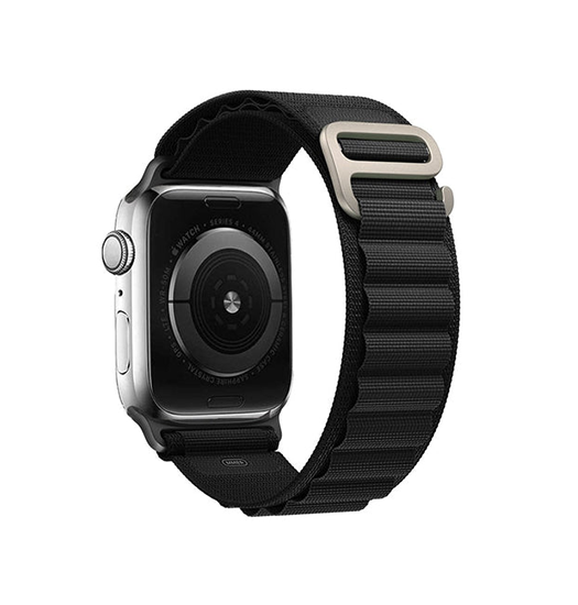 Se Apple Watch (38/40/SE/41mm) - L'Empiri&trade; Trail-X Nylon Loop - Sort hos DeluxeCovers