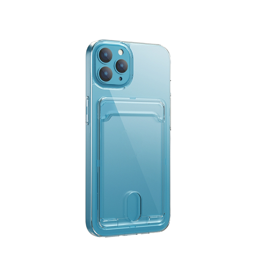 Billede af iPhone 15 Pro Max - DeLX&trade; Silikone Cover Med Kortholder - Gennemsigtig