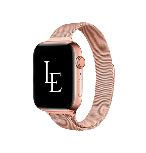 Billede af Apple Watch (42/44/SE/45mm & Ultra) - L'Empiri&trade; Milanese Thin Loop - RoseGuld