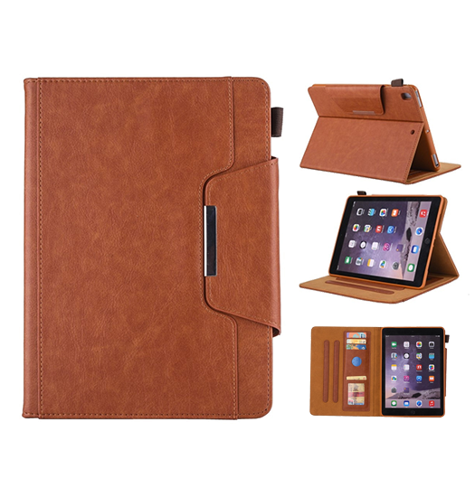 Se iPad 10.9" 2022 (10th gen) - Verona&trade; Multietui Ægte Læder Cover - Brun hos DeluxeCovers