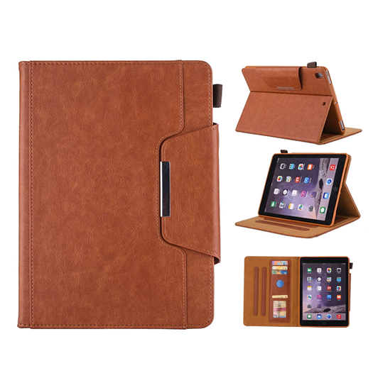 Se iPad Mini 4/5 - Verona&trade; Multietui Ægte Læder Cover - Brun hos DeluxeCovers