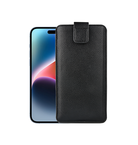 Billede af iPhone 15 - Verona Læder Sleeve M. Lukning - Black Onyx