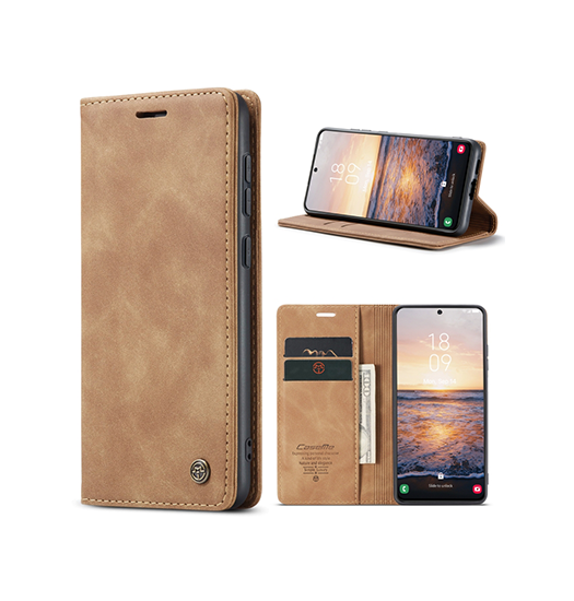 Billede af Samsung Galaxy S23+ - CaseMe&trade; Noble Læder Etui / Pung - Brun