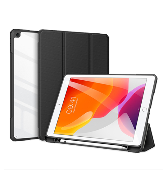 Billede af iPad 10.2" 7/8/9 (2019/2020/2021) - Dux Ducis&trade; Mesh Design Trifold Cover - Sort