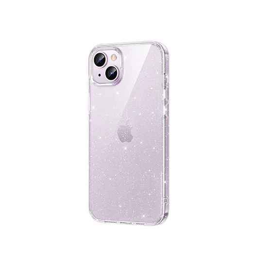 Billede af iPhone 14 - DeLX&trade; Glitter Silikone Cover - Sølv