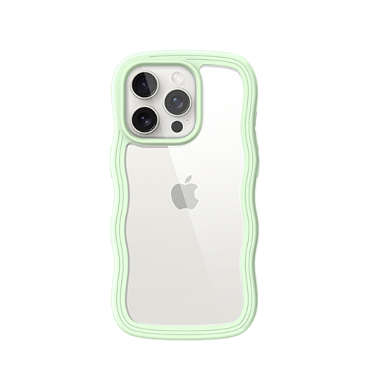 Billede af iPhone 13 Pro Max - DeLX&trade; Wave Frame Silikone Cover - Grøn