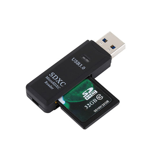 Billede af USB-A Til SD / TF Kortlæser - Sort