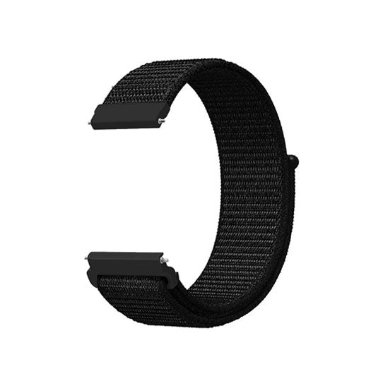 Se Samsung Galaxy Watch 3 (45mm) - L'Empiri&trade; Nylon Velcro Rem - Sort hos DeluxeCovers