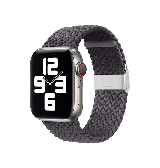 Se Apple Watch (42/44/SE/45mm & Ultra) - Deluxe&trade; Flettet Nylon Rem - Grå hos DeluxeCovers