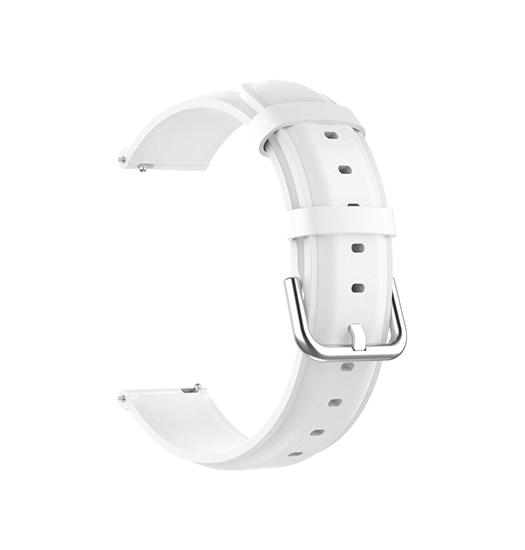 Se Samsung Galaxy Watch 6 (40/44mm) - ADENA&trade; Round Tail Læder Urrem - Hvid hos DeluxeCovers