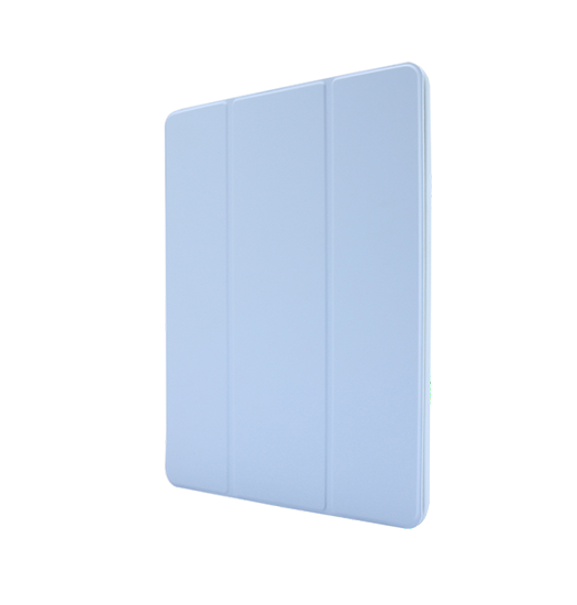 Se iPad Air 1 (9.7") - LUX&trade; Silikone Tri-Fold Cover - Babyblå hos DeluxeCovers