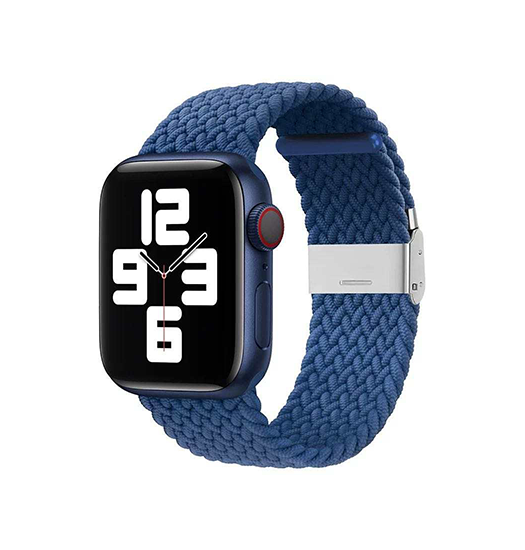 Billede af Apple Watch (38/40/SE/41mm) - Deluxe&trade; Flettet Nylon Rem - Navy