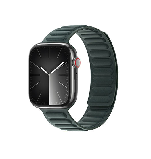 Se Apple Watch (42/44/SE/45mm & Ultra) - DUX DUCIS® Twill Magnetisk Rem - Grøn hos DeluxeCovers