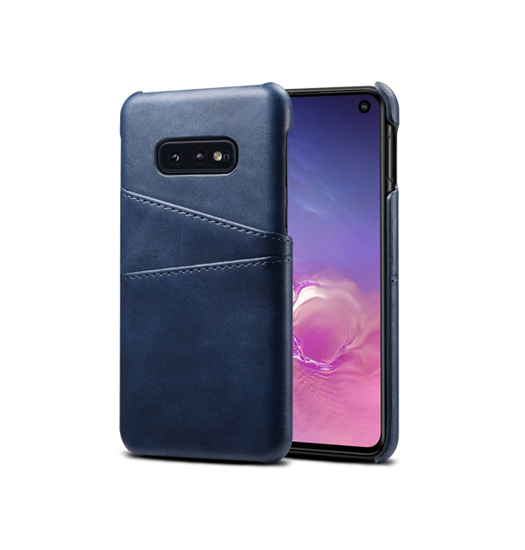 Billede af Samsung Galaxy S10e - NX Design Læder Bagcover - Blå