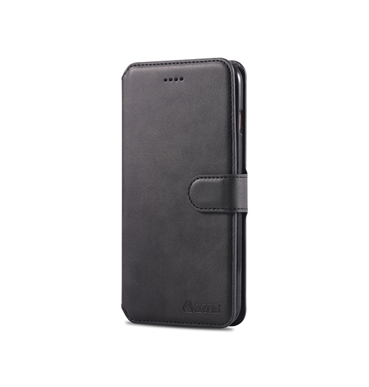 Se iPhone 6/6s - AZNS&trade; Diary Læder Etui / Taske M. Pung - Sort hos DeluxeCovers