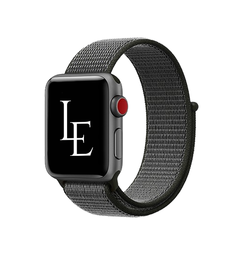 Billede af Apple Watch (38/40/SE/41mm) - L'Empiri&trade; Nylon Velcro Rem - Oliven