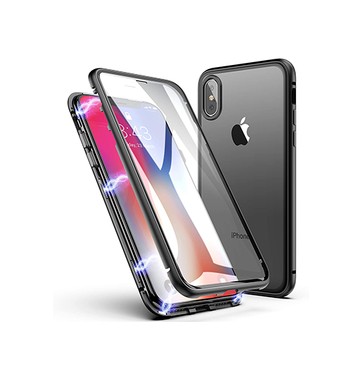 Se iPhone Xs Max - MagGuard&trade; 360 Magnetisk Cover M. Hærdet glas hos DeluxeCovers