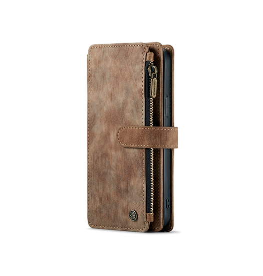 iPhone 13 - CaseMe™ Multifunktionel Vintage Etui Pung - Brun –