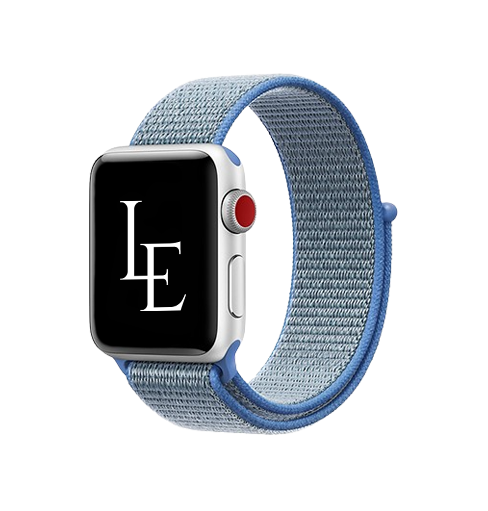 Se Apple Watch (42/44/SE/45mm & Ultra) - L'Empiri&trade; Nylon Velcro Rem - Blå hos DeluxeCovers