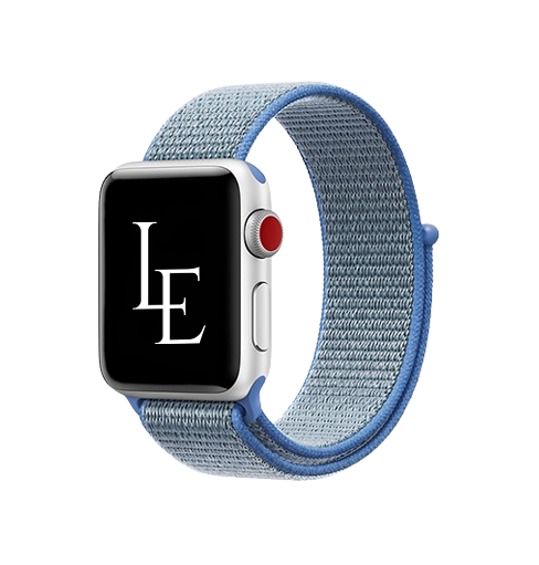 Se Apple Watch (38/40/SE/41mm) - L'Empiri&trade; Nylon Velcro Rem - Blå hos DeluxeCovers