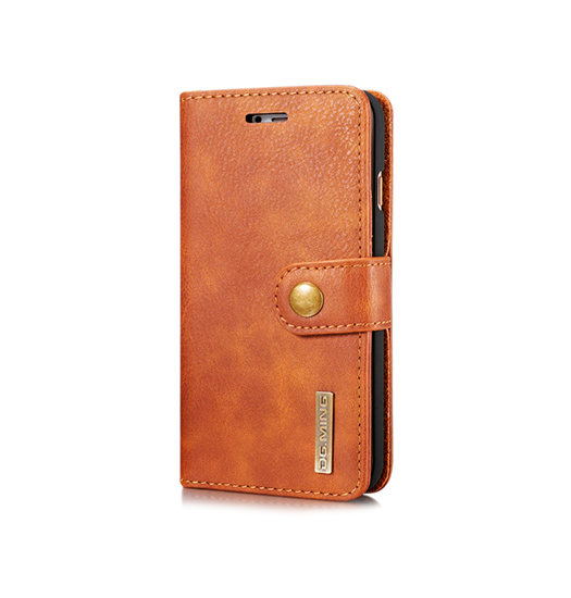 Se iPhone 6/6s - DG.MING&trade; Vintage 2-In-1 Læder Etui M. Cover - Brun hos DeluxeCovers