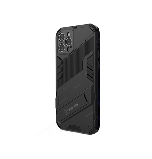 Se iPhone 11 Pro - Eagle&trade; PRZ Stødsikkert Cover M. Kickstand - Sort hos DeluxeCovers